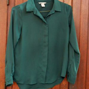 H&M Green Size 4 Button Blouse
